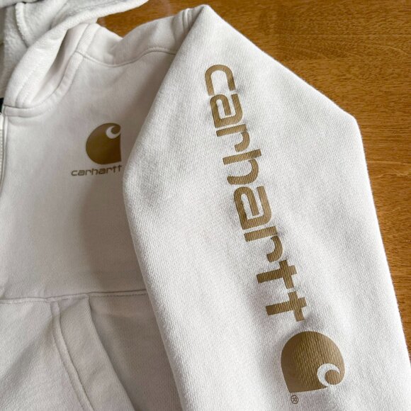 Carhartt ivory half-zip hoodie 4T - Picture 4 of 6